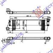 HLADNJAK INTERKULERA 1.5-1.9 DCi (584x187x50) - RENAULT MEGANE SDN-H/B-L/B 2002-2005 (LM0/LM1)