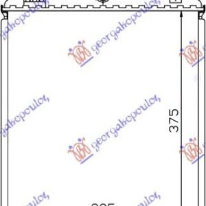 HLADNJAK MOTORA 1.0cc (+/-AC) (375x325x16) (KOYO) - CITROEN C1 2006-2012 (PM/PN)