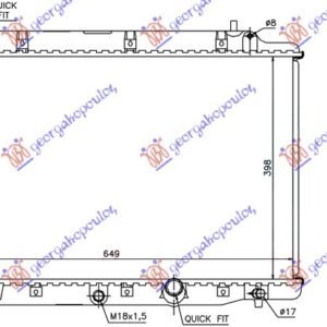 HLADNJAK MOTORA 2.2 CTDi (MAN) (39.5x65x26) - HONDA FRV 2006-2011 (BE)