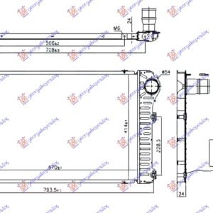 HLADNJAK INTERKULERA 2.2 D4D (670x414x24) - TOYOTA RAV 4 2005-2010 (A3)