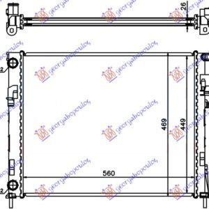 HLADNJAK MOTORA 2.0i BENZIN / 1.9 DTi DIZEL (560x450x23) (MEHANICKI SPOJ) - OPEL VIVARO 2002-2006 (X83)