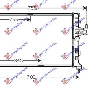 HLADNJAK MOTORA 1.3CDTi 1.7DTi DIZEL (600x350) (VALEO) - OPEL COMBO 2000-2012 (TF0/TF1)