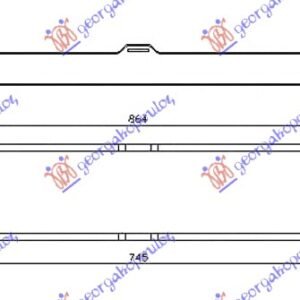 HLADNJAK INTERKULERA 2.3 JTD DIZEL (745x145x50) - FIAT DUCATO III 2006-2014 (250)