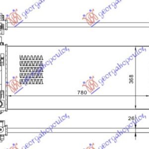 HLADNJAK MOTORA 2.3 JTD (-AC) DIZEL (MAN) (780x380x34) (MEHANICKI SPOJ) - FIAT DUCATO III 2006-2014 (250)