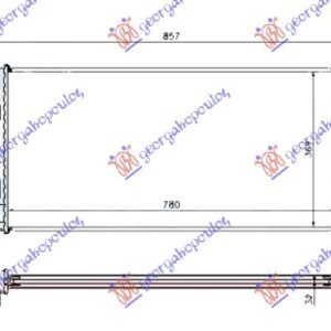 HLADNJAK MOTORA 2.2/2.3/3.0 JTD DIZEL (MAN) (+/-AC) (780x380x26) (LEMLJEN SPOJ) - FIAT DUCATO III 2006-2014 (250)
