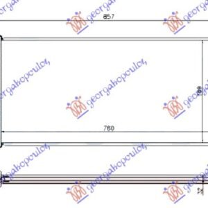 HLADNJAK MOTORA 2.3 JTD (-AC) DIZEL (MAN) (780x380x26) (LEMLJEN SPOJ) - FIAT DUCATO III 2006-2014 (250)