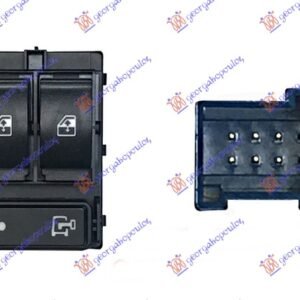PREKIDAC U PREDNJIM VRATIMA (2 TASTERA) (CENTRALNO ZAKLJUCAVANJE) (8 PIN) - FIAT DUCATO III 2006-2014 (250)