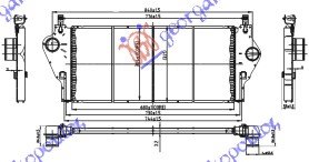 HLADNJAK INTERKULERA 2.0i 16V - 1.9 Dci (660x30x33) -07 - RENAULT ESPACE 2003-2012 (JKO/JK1)