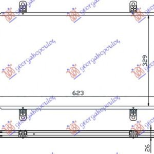 HLADNJAK MOTORA 1.9 TD (623x329x26) 00-06 - MITSUBISHI CARISMA 1996-2005 (DA)