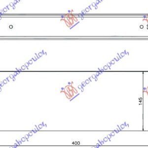 HLADNJAK INTERKULERA 2.2-2.4 TDCi (398x147x62) - FORD TRANSIT 2006-2013 (FA/FB/FZ/FC)