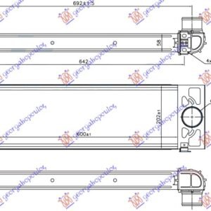 HLADNJAK INTERKULERA 2.2-3.2 TDCI (600x202x58) - FORD TRANSIT 2006-2013 (FA/FB/FZ/FC)
