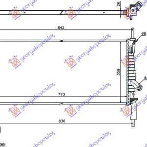 HLADNJAK MOTORA 2.2/2.4 TDCI 2.3i (+AC) (76.8x38) - FORD TRANSIT 2006-2013 (FA/FB/FZ/FC)