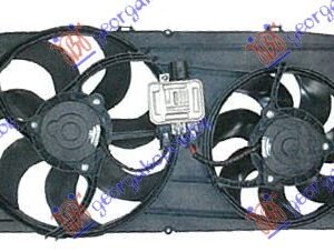 VENTILATOR (DUPLI) KOMPLET (2.3i16V/2.2TDC) (+AC) - FORD TRANSIT 2006-2013 (FA/FB/FZ/FC)