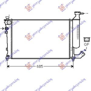 HLADNJAK MOTORA 1.6/1.8CC/2.0CC (61x32) - PEUGEOT 306 1999-2000 (7B/N3/N5)