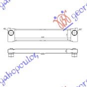 HLADNJAK INTERKULERA 2.2 CDi (633x115x50) - MERCEDES VITO & VIANO 2004-2010 (W639)