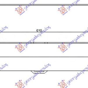 HLADNJAK INTERKULERA 2.0-2.2 CDi (610x170x64) 10- - MERCEDES VITO & VIANO 2004-2010 (W639)