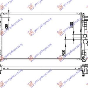 HLADNJAK MOTORA BENZIN/DIZEL (MAN) (68x41) (VALEO) - MERCEDES VITO & VIANO 2004-2010 (W639)