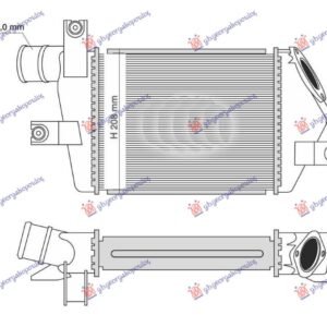 HLADNJAK INTERKULERA 2.5 TD (275x204x50) - MITSUBISHI P/U L200 2006-2010 (KAT/KBT)