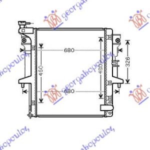 HLADNJAK MOTORA 2.5 T.D. (MAN) (52.5x63.5) SA POKLOPCEM - MITSUBISHI P/U L200 2006-2010 (KAT/KBT)