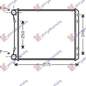 HLADNJAK MOTORA 1.2/1.4/1.6 16V FSI/TDI (46.8x39.5) - AUDI A2 2000-2005 (8Z0)