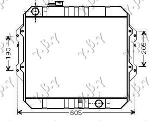 HLADNJAK MOTORA 2.5 T.DIZEL (50x53x3.3) - TOYOTA HI-LUX 2WD/4WD 2001-2005 (N1/N2/N3)