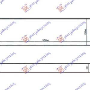 HLADNJAK INTERKULERA 3.0 D DIZEL (550x158x50) CEV 70 - BMW X5 2000-2007 (E53)