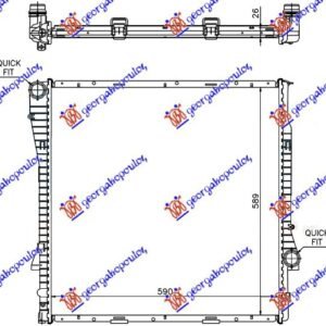 HLADNJAK MOTORA 3.0 BENZIN/DIZEL (MAN) (59x60x2.4) - BMW X5 2000-2007 (E53)