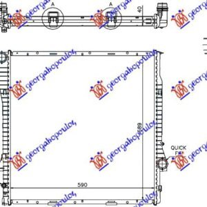 HLADNJAK MOTORA 4.4-4.6-4.8 BENZIN/DIZEL (AUTO) (59x60x4.0) - BMW X5 2000-2007 (E53)
