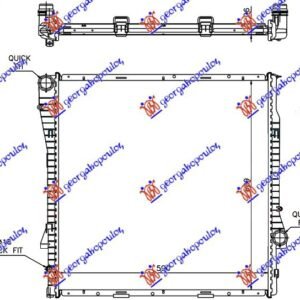 HLADNJAK MOTORA 3.0 BENZIN/DIZEL (AUTO) (59x60x2.4) - BMW X5 2000-2007 (E53)
