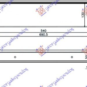 HLADNJAK INTERKULERA 2.0 TD 03-06 (54x130x50) (62-62) - BMW X3 2004-2007 (E83)