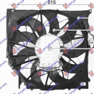 VENTILATOR KOMPLET (2.5/3.0 BENZIN - 2.0/3.0 DIZEL) (490mm) (3 PIN) - BMW X3 2004-2007 (E83)