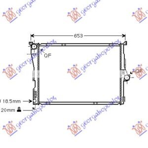 HLADNJAK MOTORA ZA SVE MODELE BENZIN (MAN/AUTO) (600x460x32) 1 CEV - BMW SERIES 1 3/5D 2004-2011 (E81/E87)