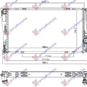 HLADNJAK MOTORA 3.0 (135i) BENZIN (AUTO) (600x340x32) - BMW SERIES 1 3/5D 2004-2011 (E81/E87)