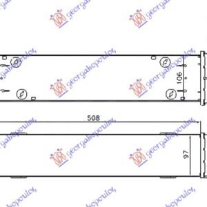 HLADNJAK INTERKULERA 2.0 (320D) DIZEL (510x95x105) CEV 70-62 - BMW SERIES 3 SDN/S.W. 2005-2008 (E90/E91)