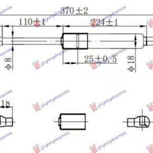 AMORTIZER GEPEK VRATA (370L-320N) - BMW SERIES 3 SDN/S.W. 2005-2008 (E90/E91)