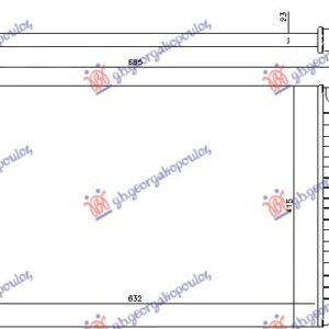 HLADNJAK MOTORA 1.4 BENZIN (632x415) SA CREVOM - VW FOX 2005-2011 (5Z1/5Z3/5Z4/5Z5)