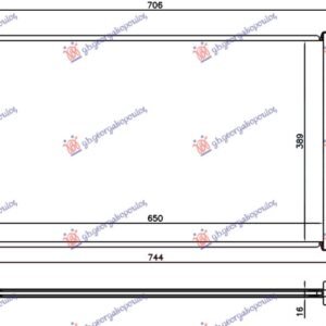 HLADNJAK MOTORA 1.6/1.8i 16V BENZIN (Z16/18XER) (65x40.5) (VALEO) - OPEL VECTRA C 2005-2008 (Z02)