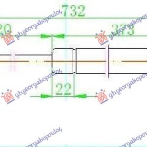 AMORTIZER HAUBE (732-350N) - VW PASSAT 2005-2011 (3C2/3C5)