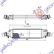 HLADNJAK INTERKULERA 1.6 BENZIN - 1.7 CDTI (57.2x132x53) - OPEL CORSA D 2006-2015 (S07)