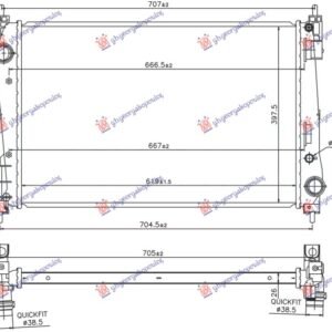 HLADNJAK MOTORA BENZIN/DIZEL (619x398x26) - OPEL CORSA D 2006-2015 (S07)