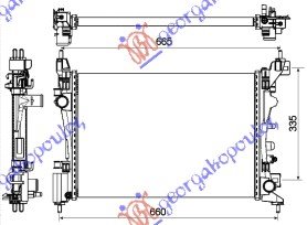 HLADNJAK MOTORA BENZIN (+/-AC) (54x37.8x2.4) (NISSENS) - OPEL CORSA D 2006-2015 (S07)