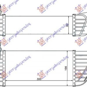 HLADNJAK INTERKULERA 2.0 HDi DIZEL (300x155x80) - PEUGEOT EXPERT 2007-2016 (VF3X)