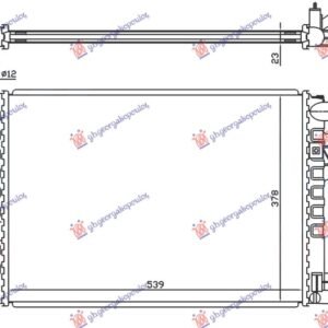 HLADNJAK MOTORA 1.4/1.8 (MAN) (+/-AC) (54x38) DIJAGONALNO (NISSENS) - OPEL CORSA C 2000-2006 (X01)