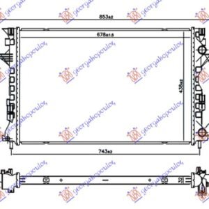 HLADNJAK MOTORA 1.9/2.0 DCi DIZEL (678x438x32) MALI NOSACI - RENAULT LAGUNA 2000-2007 (KG0/KG1)