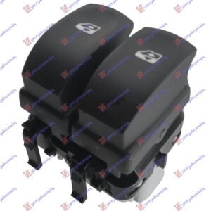 PREKIDAC U PREDNJIM VRATIMA (2 TASTERA) (SIVI KONEKTOR) (10 PIN) - RENAULT CLIO III 2009-2013 (BR0 1/CR0 1)
