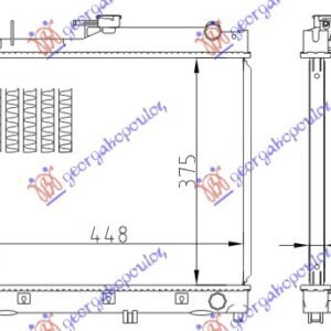 HLADNJAK MOTORA 1.3 BENZIN (MAN) (375x450x26) (KOYO) - SUZUKI JIMNY 1998-2018 (SN)
