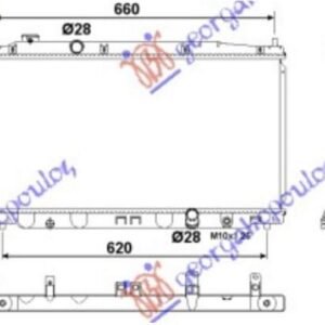 HLADNJAK MOTORA BENZIN (MAN) (35x68x16) (KOYO) - HONDA JAZZ 2008-2011 (GE/GG/GPZA)