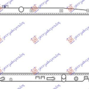 HLADNJAK MOTORA 1.4 BENZIN (AUTO) (350x711x16) - HONDA JAZZ 2008-2011 (GE/GG/GPZA)