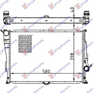 HLADNJAK MOTORA 3.2 i24V (M3) (58x40.2x43) - BMW SERIES 3 COUPE/CABRIO 1999-2003 (E46)