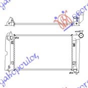 HLADNJAK MOTORA 1.4/1.6/1.8 i-VVTi BENZIN (MAN) (600x350) (ENGLESKA) (BRZA SPOJNICA ZA VENTILATOR) - TOYOTA COROLLA VERSO 2007-2009 (R2)